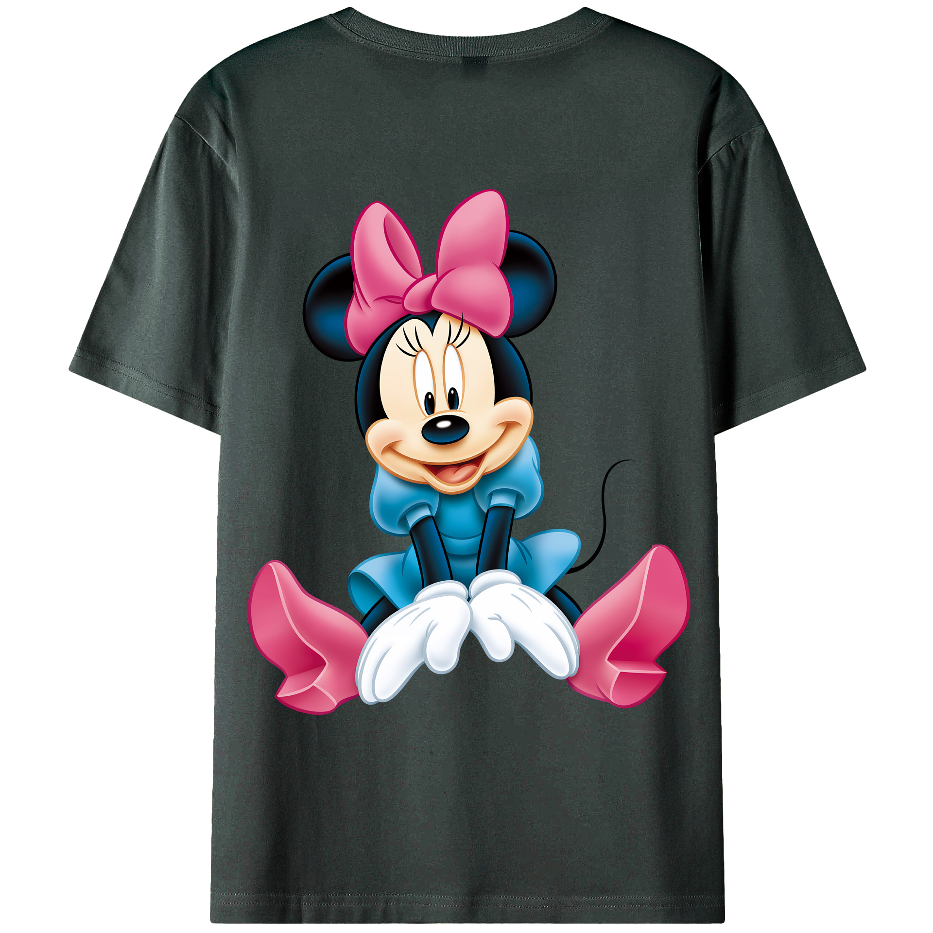 （画像用） ミッキーマウス Mickey Mouse 綿100％ メンズ半袖Tシャツ（バックプリント） 通気性